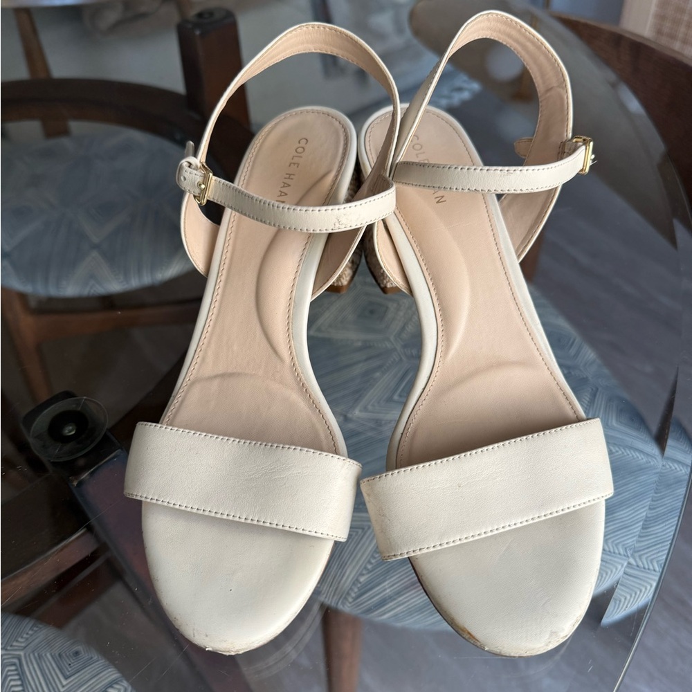 Cole Haan Cream Heeled Sandals